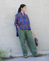 INDIGO Tartan Over Shirt / Red・Blue